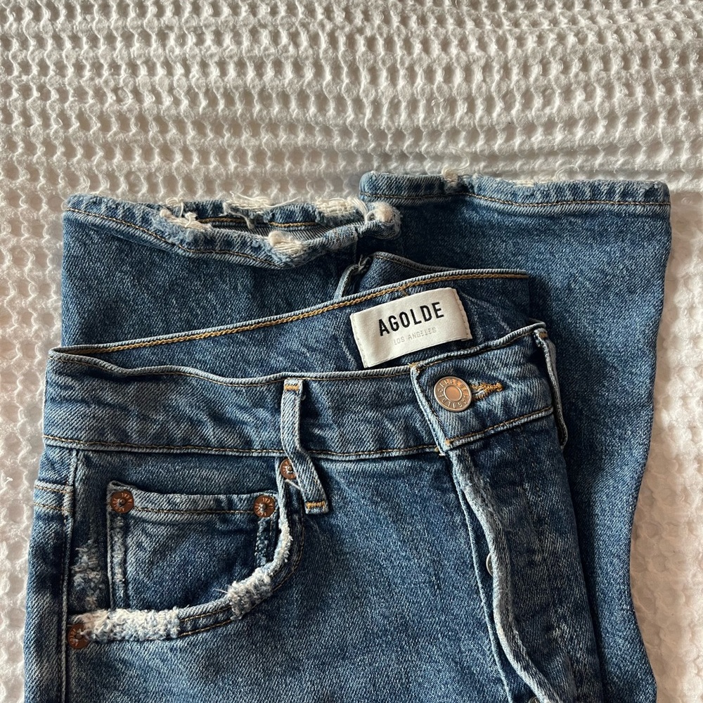 Agolde Riley High Rise Straight Crop Jeans